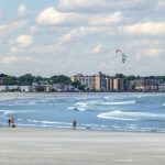 scenic view of Nahant Beach with people