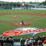 Fraser Field during a baseball game