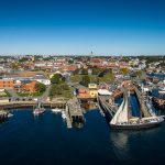 Birds eye view of Maritime Gloucester from the water