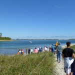 people walking down to Crane beach