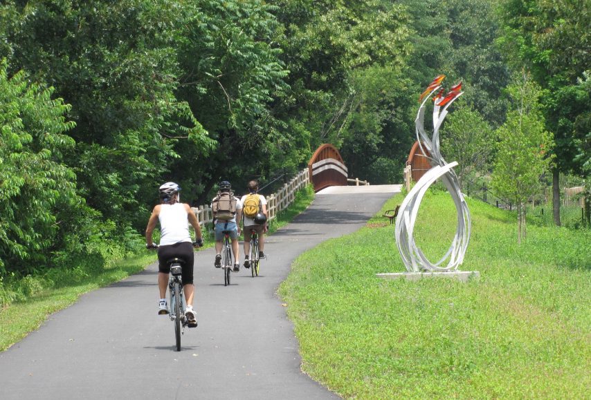 Biking the Clipper City Rail Trail